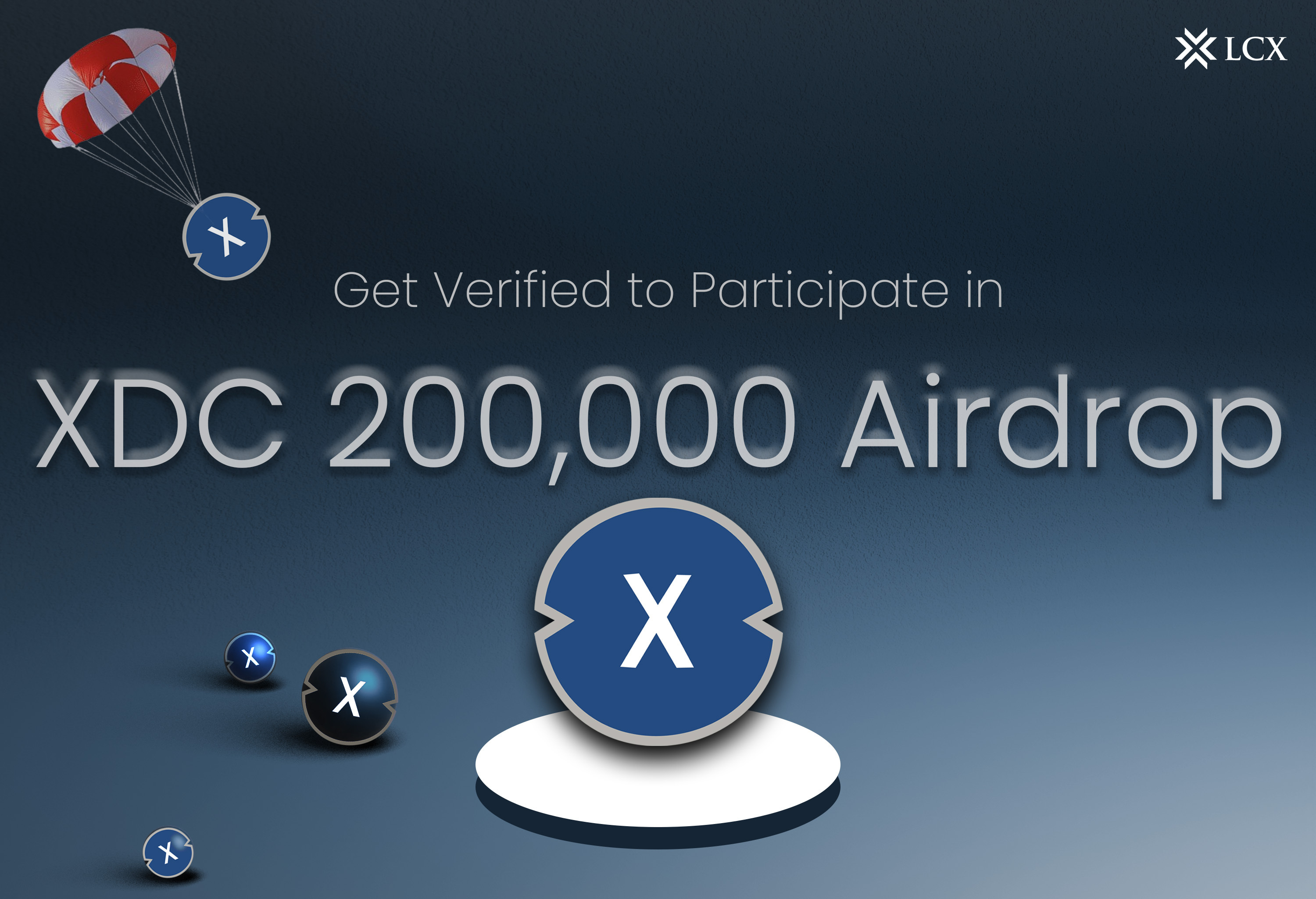 XDC Sign-Up Campaign promotional image, offering rewards and incentives for new users who register on the XDC platform.